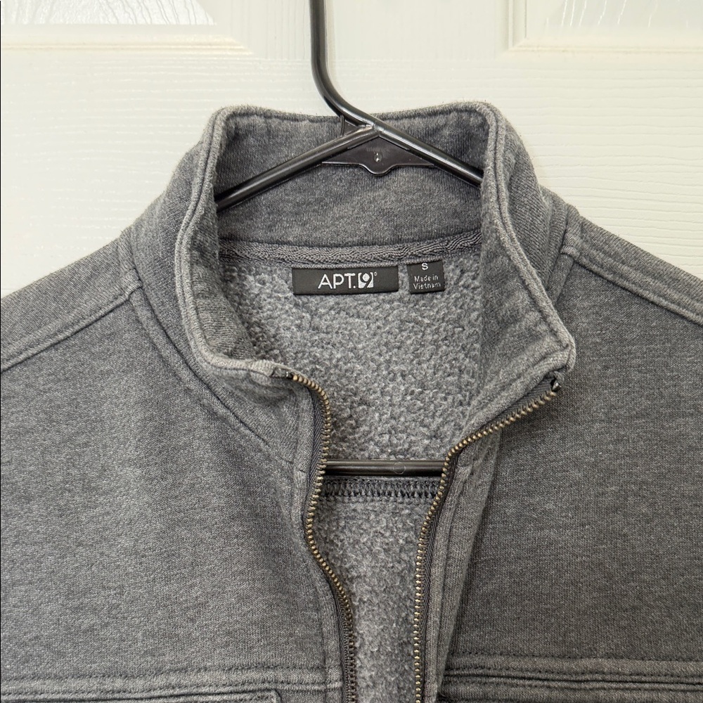 Apt. 9 Men's Charcoal Zip-Up Sweater